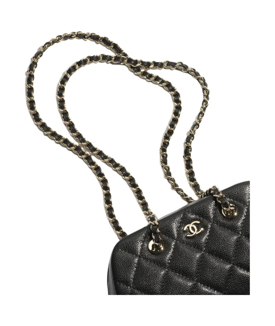 CHANEL Черная кожаная сумка через плечо, фото 4