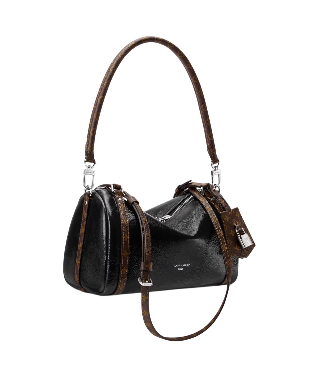 LOUIS VUITTON Черная сумка через плечо из лакированной кожи, фото 3