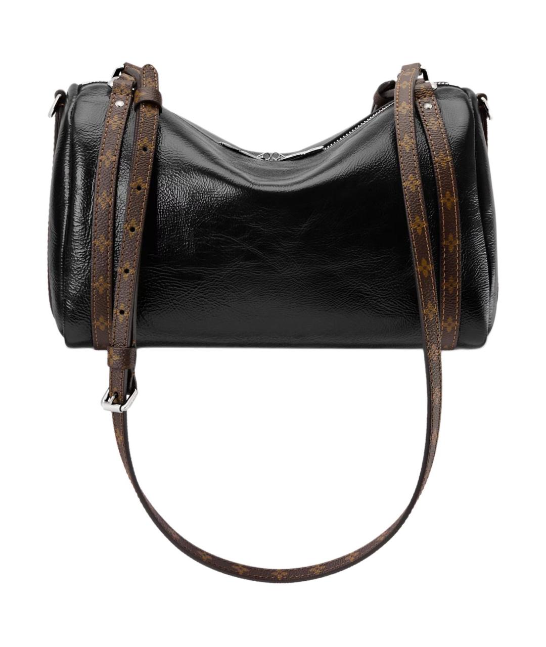 LOUIS VUITTON Черная сумка через плечо из лакированной кожи, фото 4