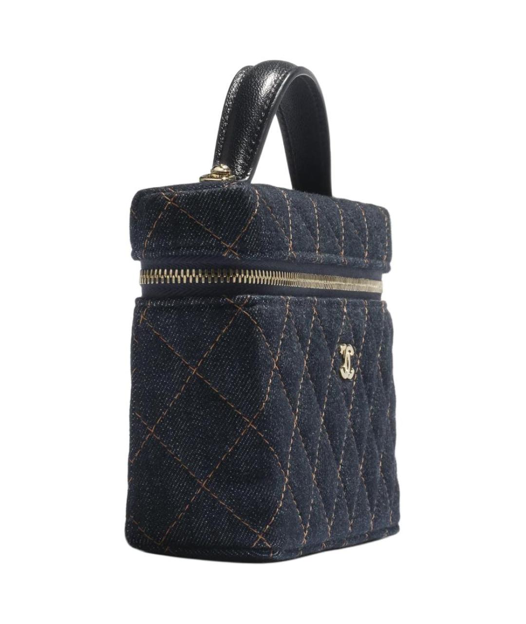 CHANEL Темно-синяя деним сумка через плечо, фото 3