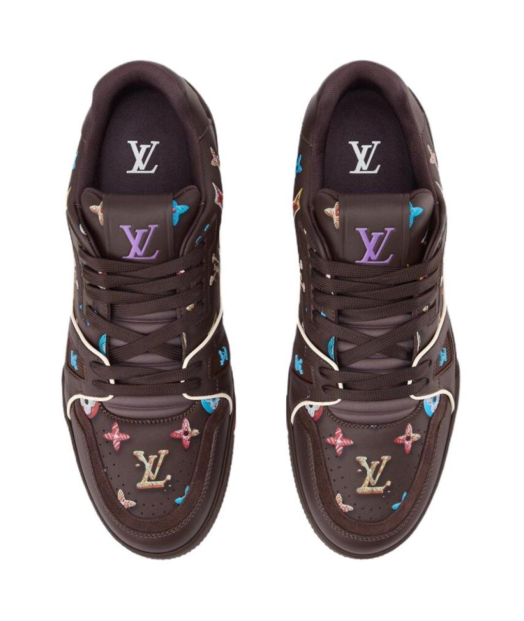 LOUIS VUITTON Кожаные низкие кроссовки / кеды, фото 4