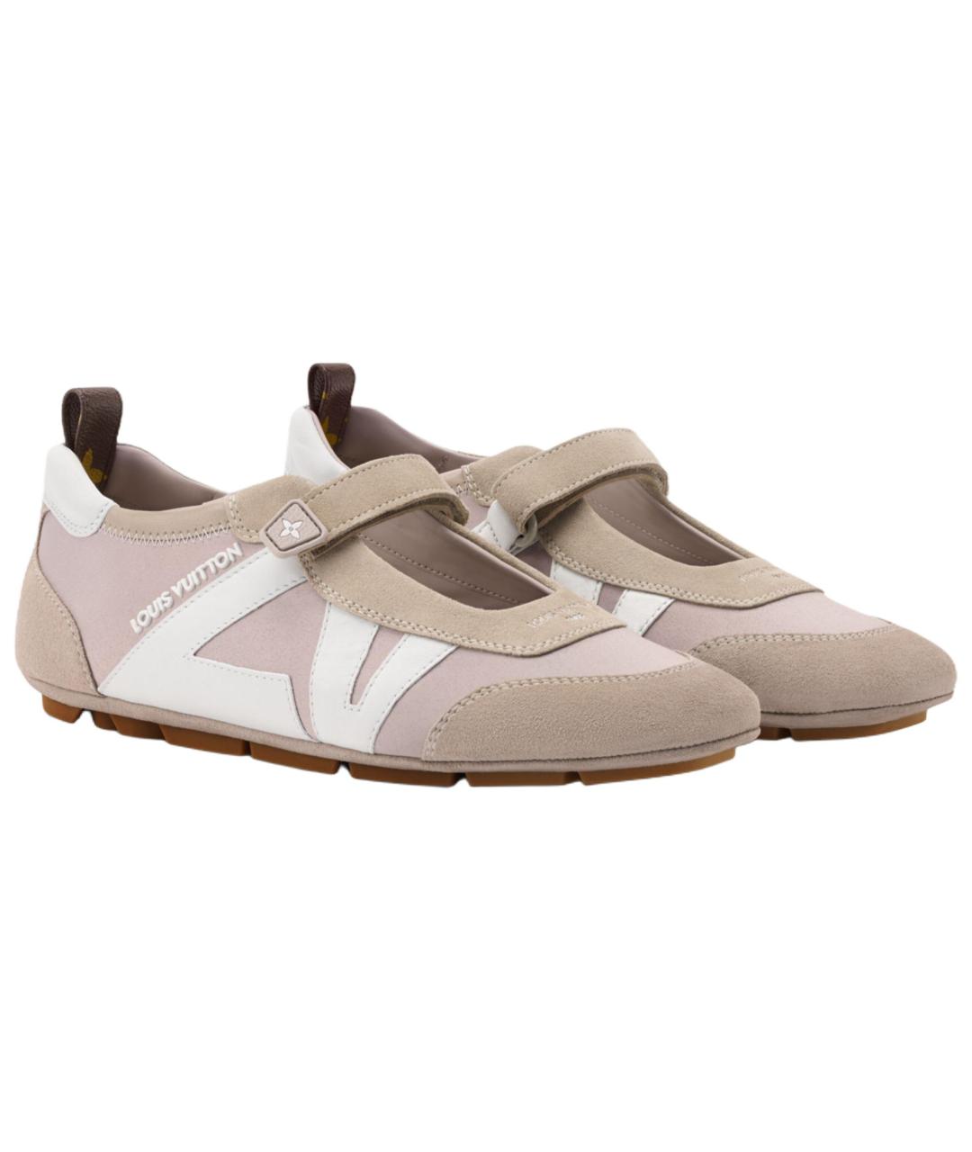 LOUIS VUITTON Бежевые кожаные балетки, фото 3