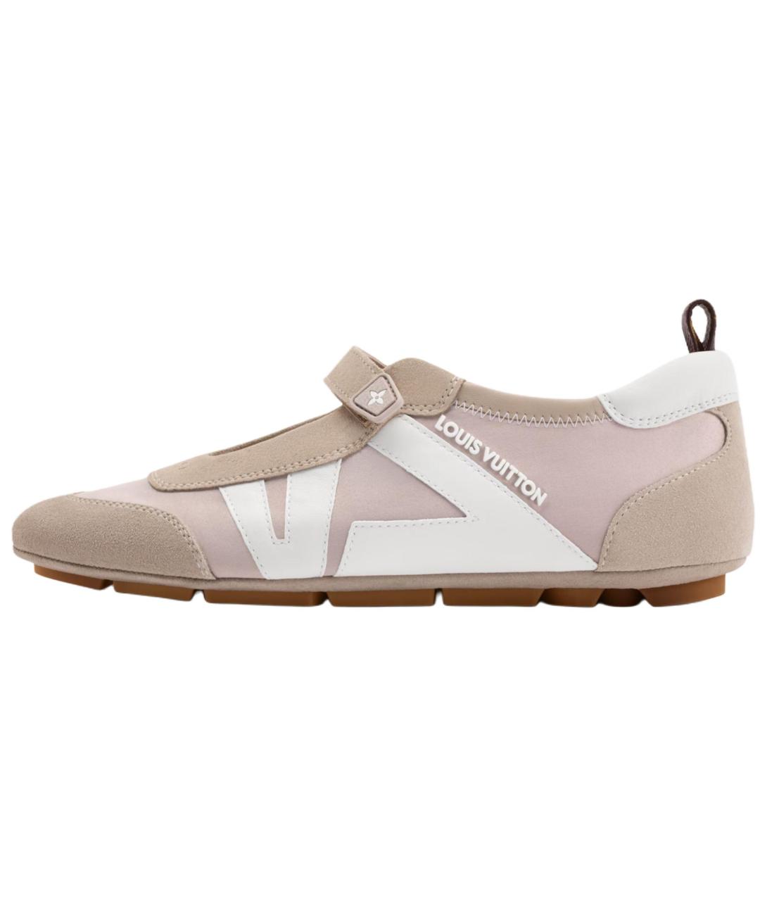 LOUIS VUITTON Бежевые кожаные балетки, фото 2