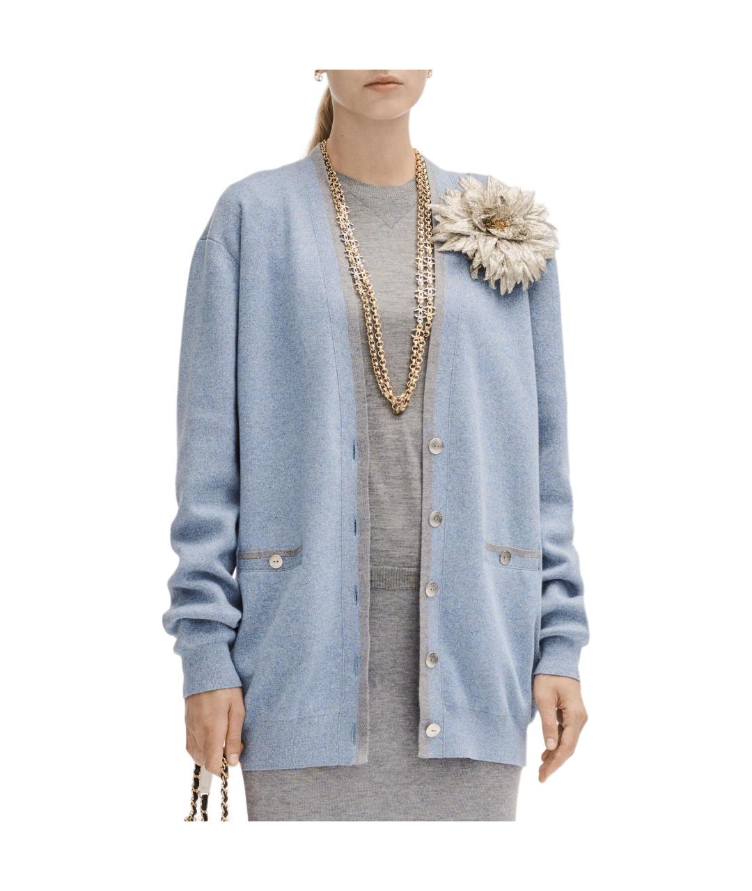 CHANEL Голубой кардиган, фото 6