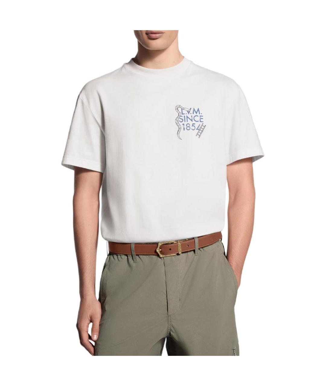 LOUIS VUITTON Белая хлопковая футболка, фото 2