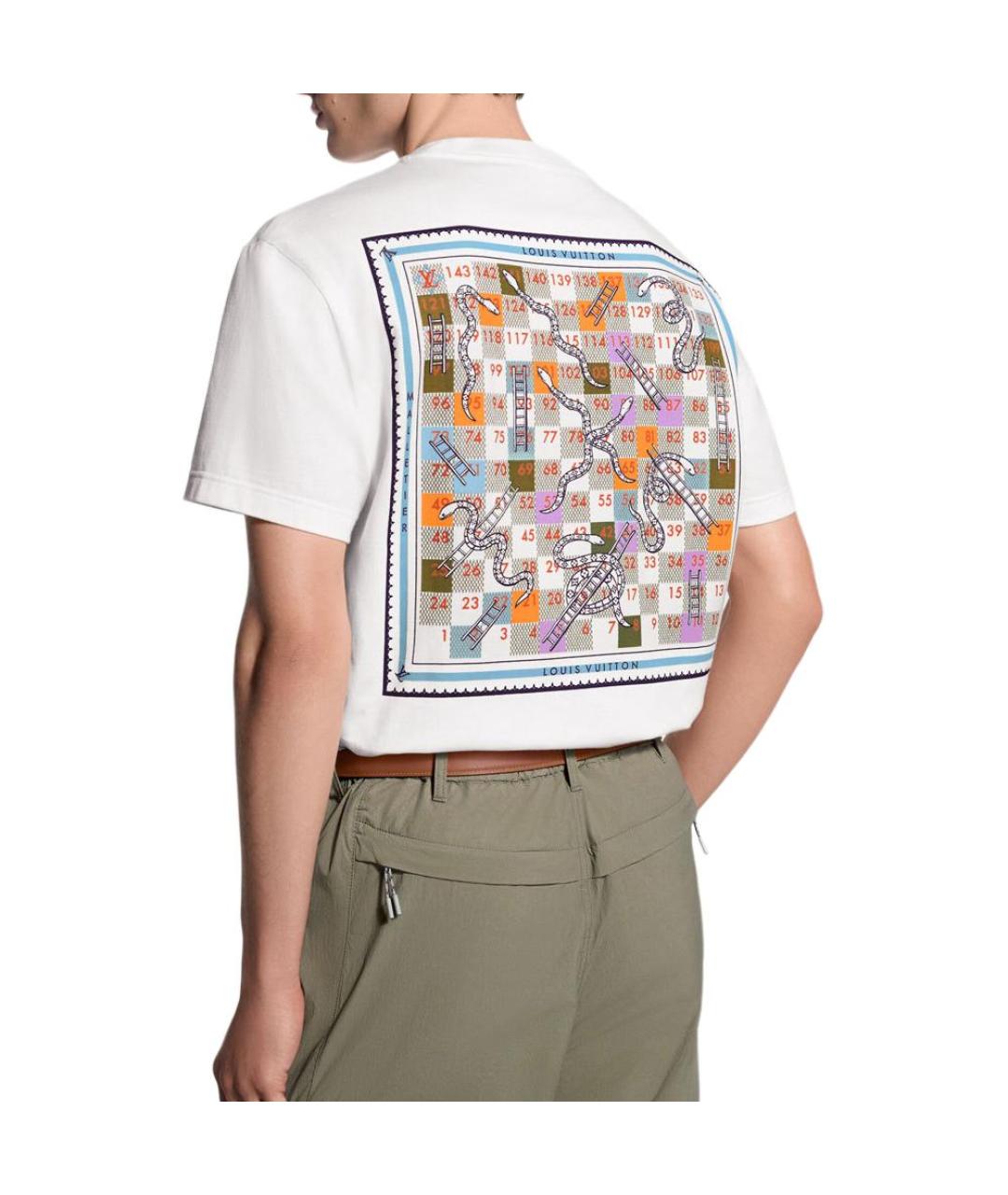 LOUIS VUITTON Белая хлопковая футболка, фото 3