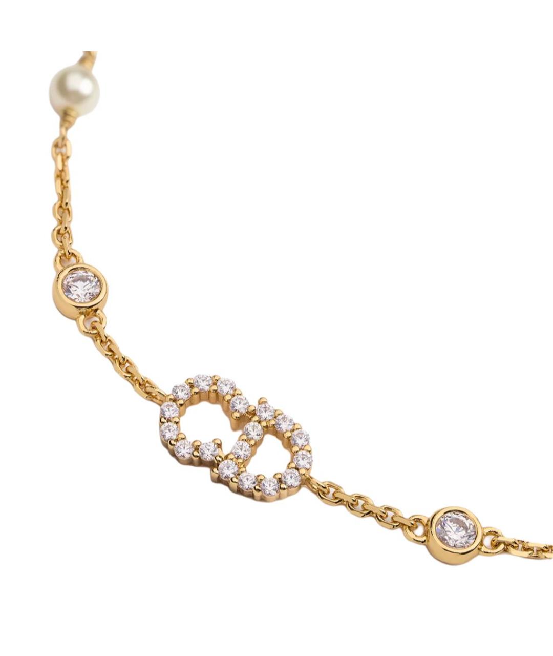 CHRISTIAN DIOR Золотой металлический браслет, фото 2