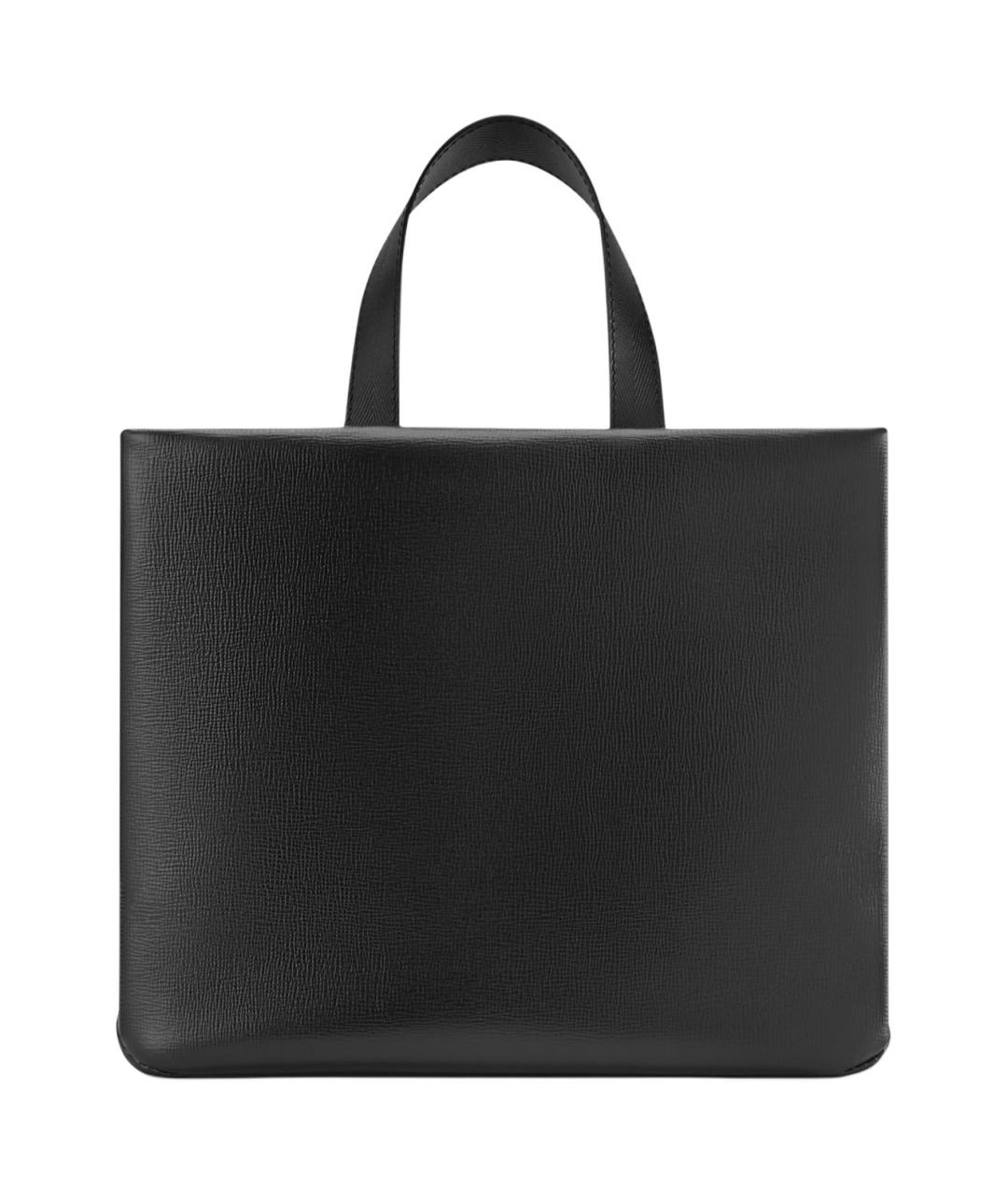 LOUIS VUITTON Черная кожаная сумка тоут, фото 3