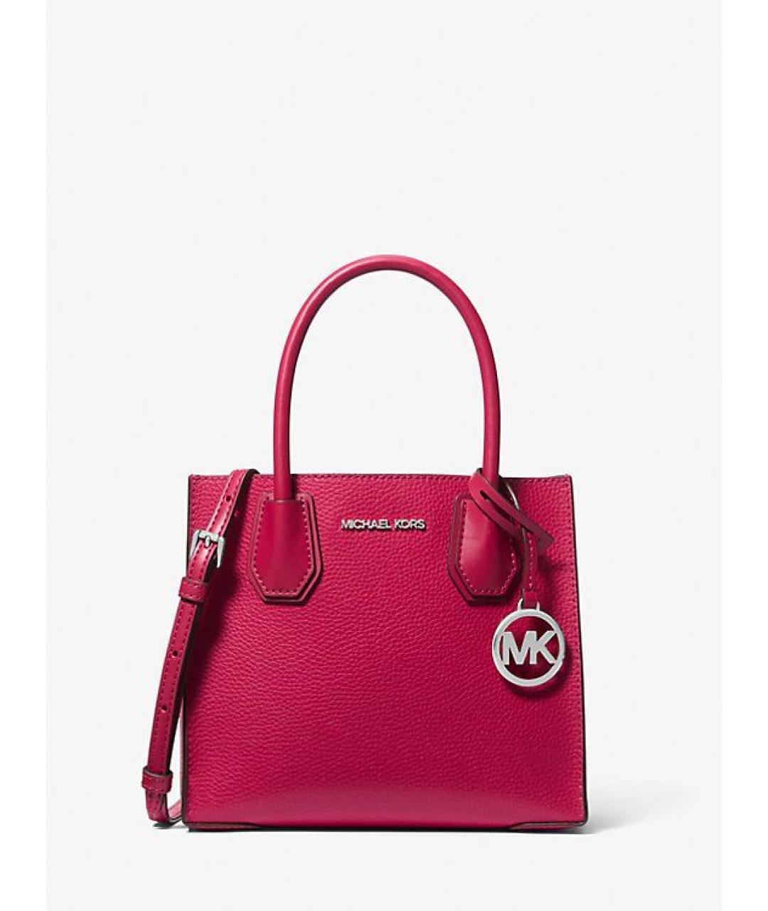 MICHAEL KORS Красная кожаная сумка с короткими ручками, фото 5