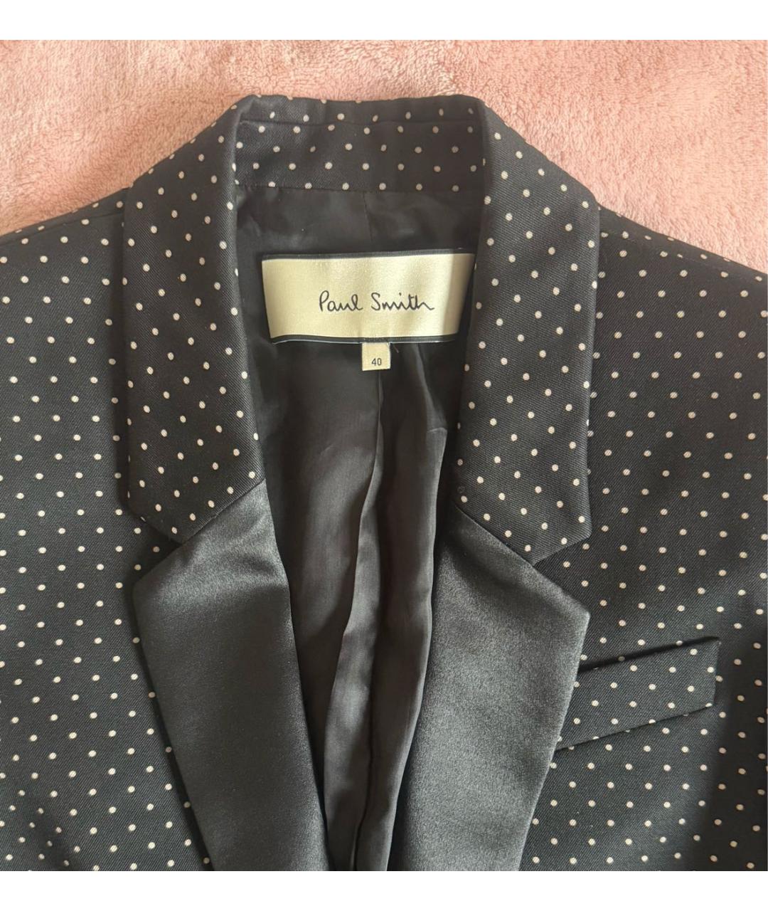PAUL SMITH Черный шерстяной жакет/пиджак, фото 3