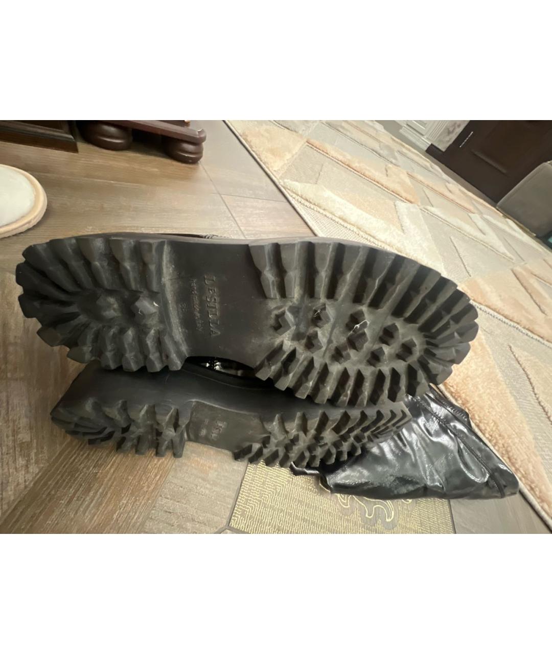 LE SILLA Черные ботфорты из лакированной кожи, фото 5