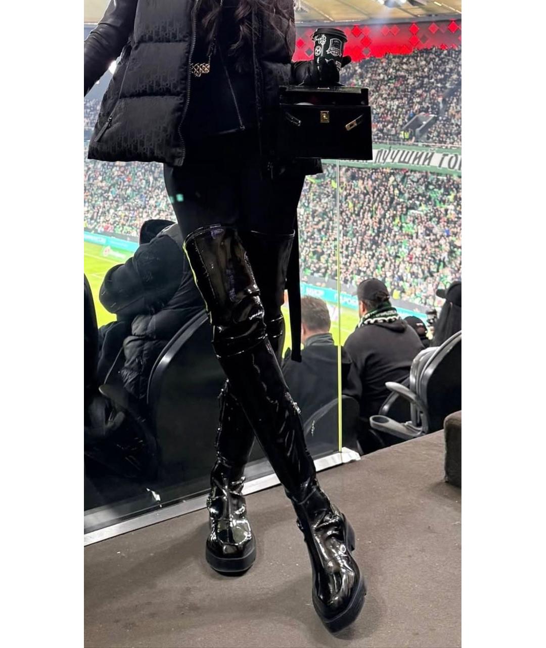 LE SILLA Черные ботфорты из лакированной кожи, фото 8