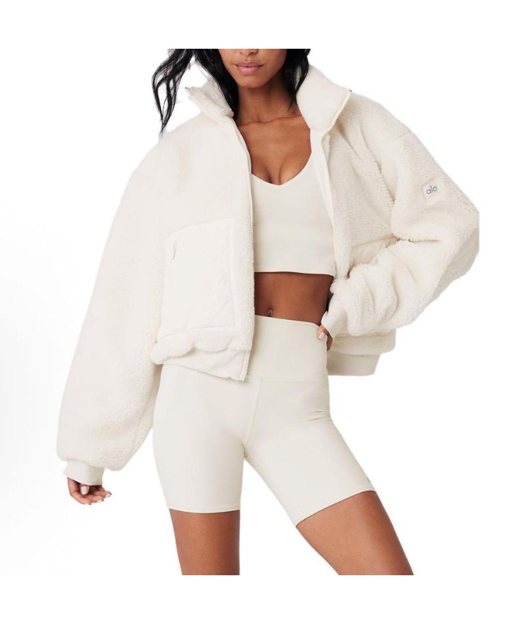 ALO YOGA Белая куртка, фото 2