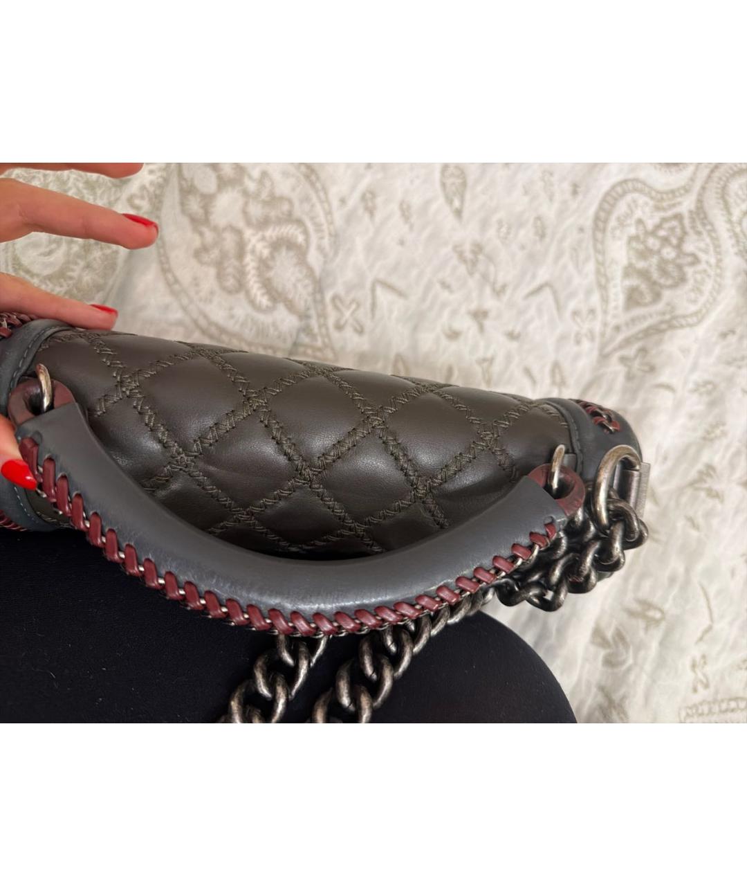 CHANEL Черная кожаная сумка через плечо, фото 6