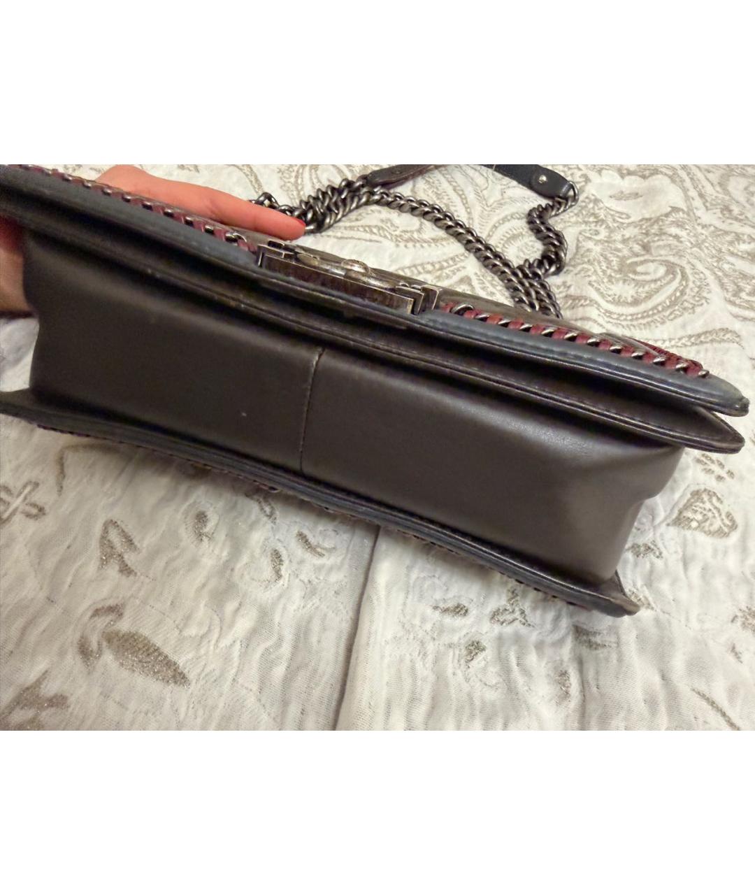 CHANEL Черная кожаная сумка через плечо, фото 3