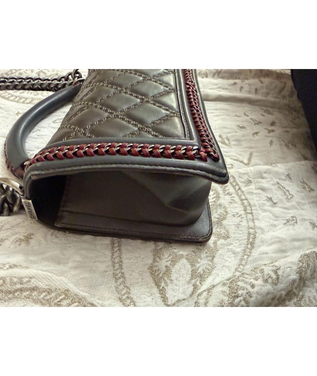 CHANEL Черная кожаная сумка через плечо, фото 5