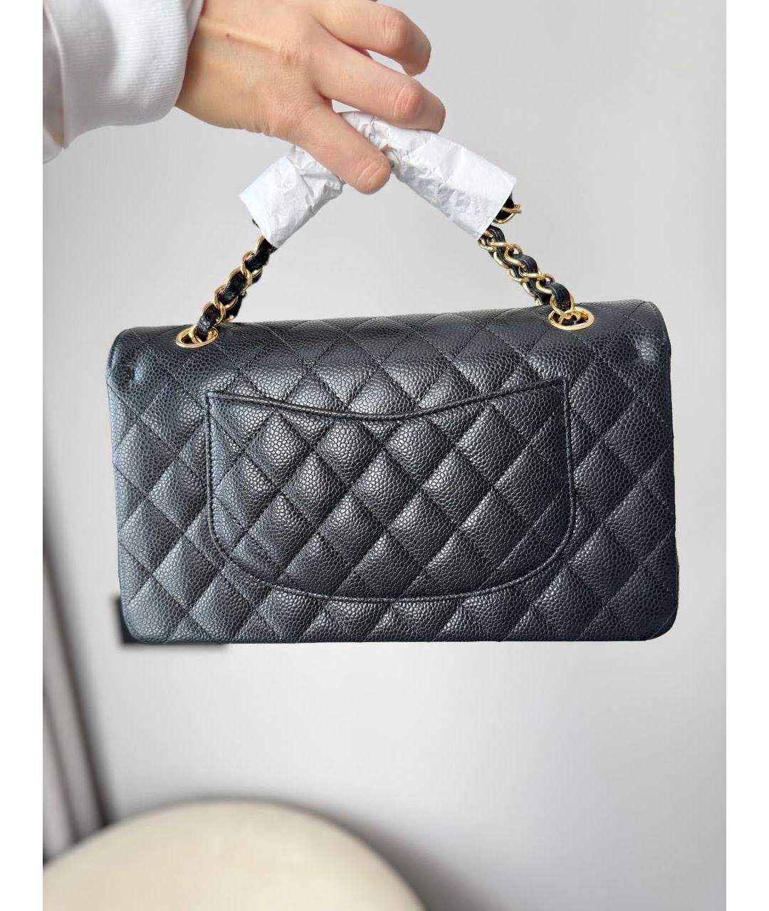 CHANEL Черная кожаная сумка через плечо, фото 3