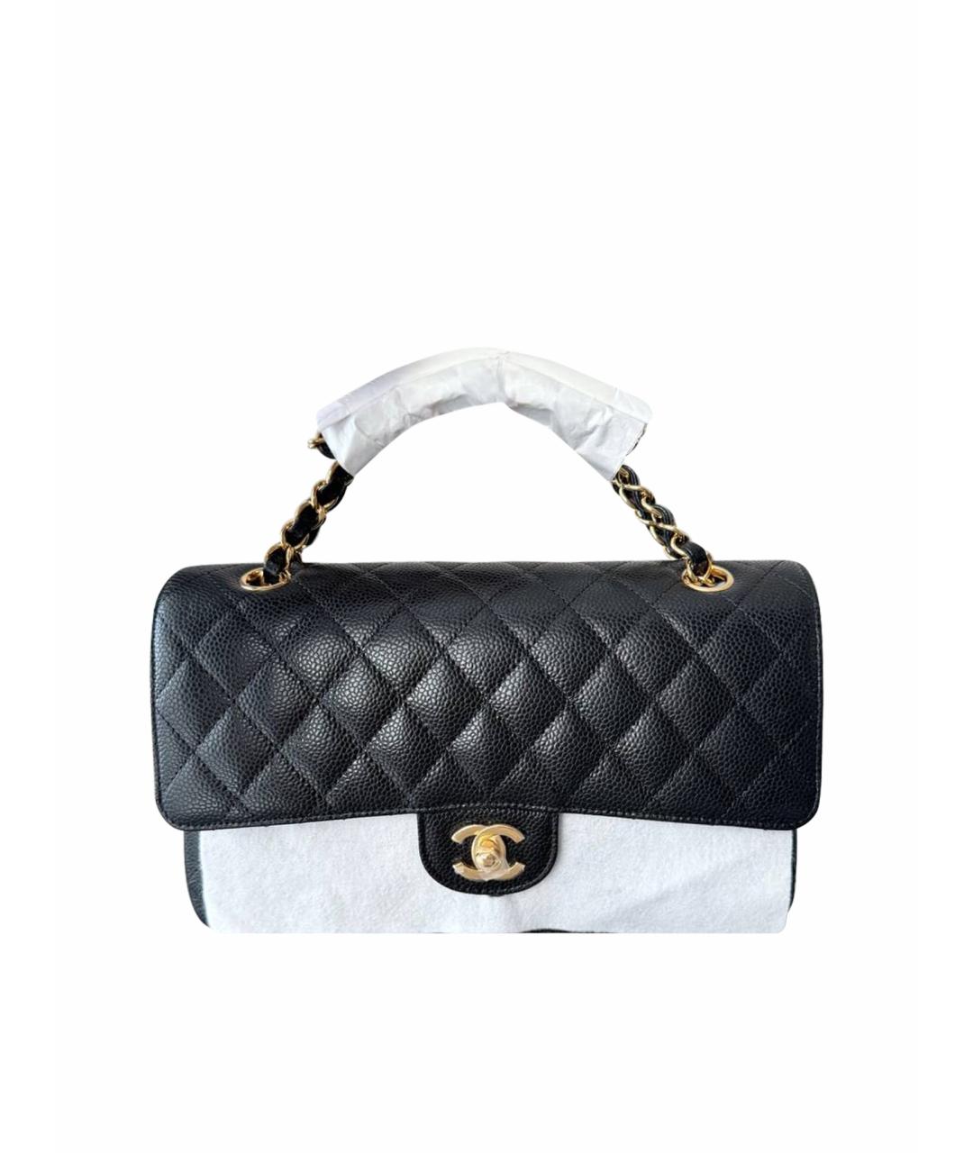 CHANEL Черная кожаная сумка через плечо, фото 1