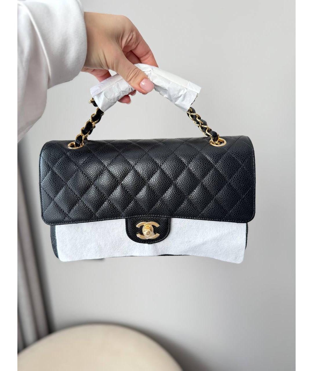 CHANEL Черная кожаная сумка через плечо, фото 5