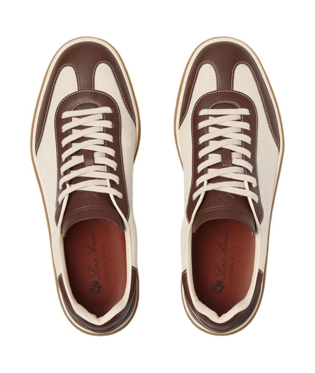 LORO PIANA Коричневые низкие кроссовки / кеды, фото 5