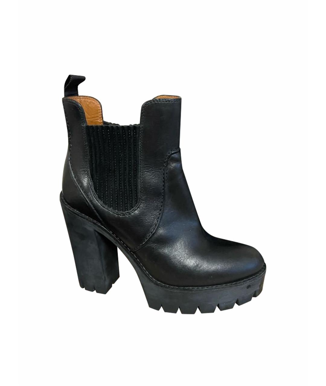 MARC BY MARC JACOBS Черные кожаные ботильоны, фото 1