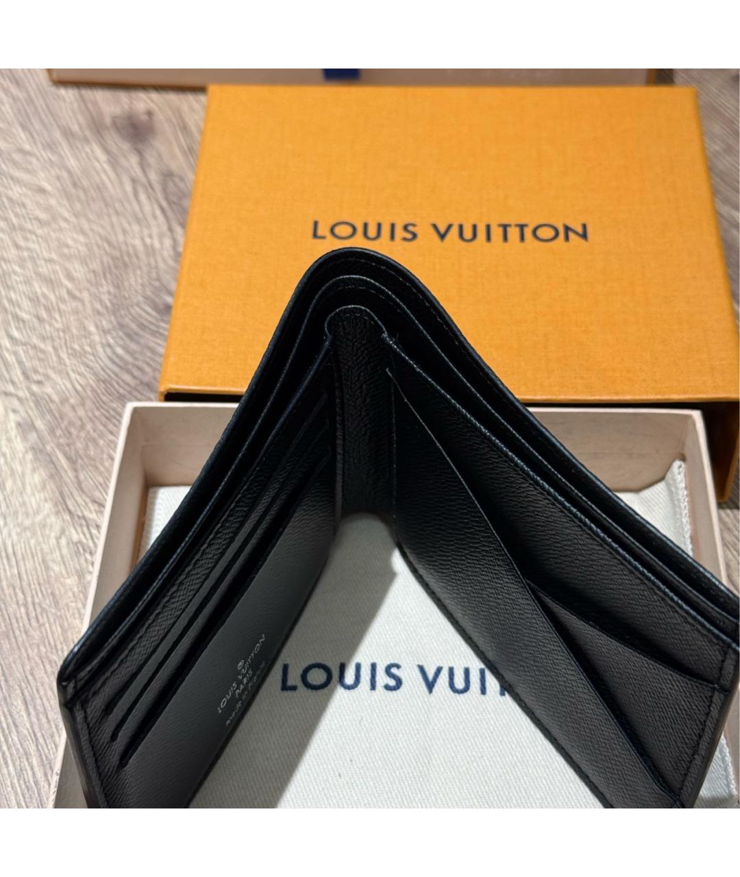 LOUIS VUITTON Антрацитовый кошелек, фото 7