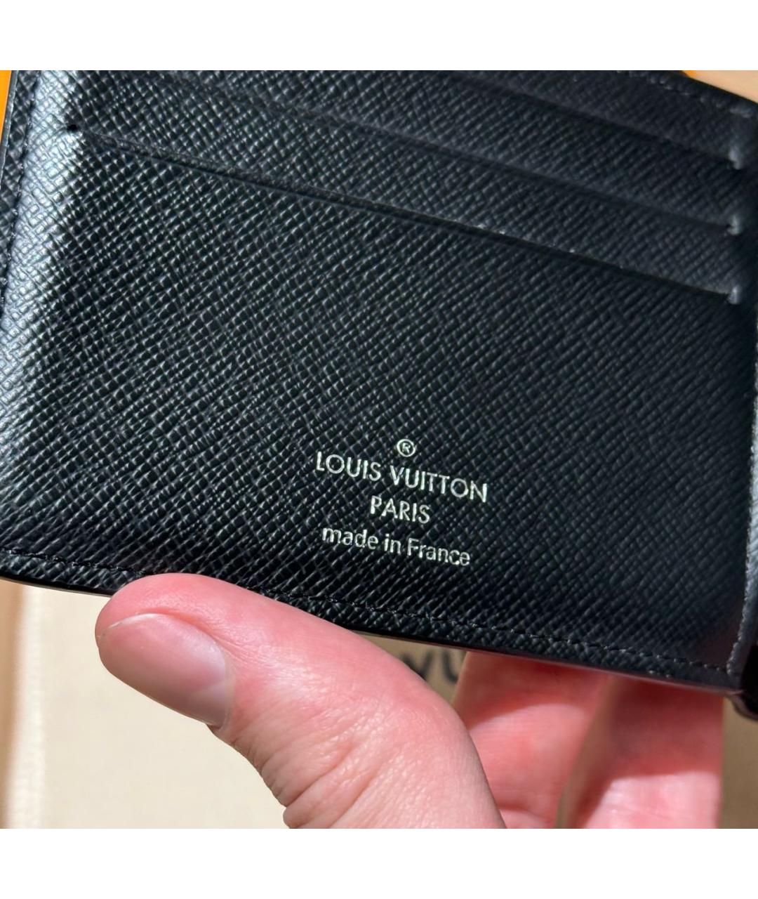 LOUIS VUITTON Антрацитовый кошелек, фото 4