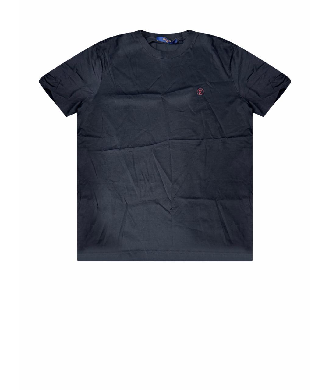 LOUIS VUITTON Черная хлопковая футболка, фото 1