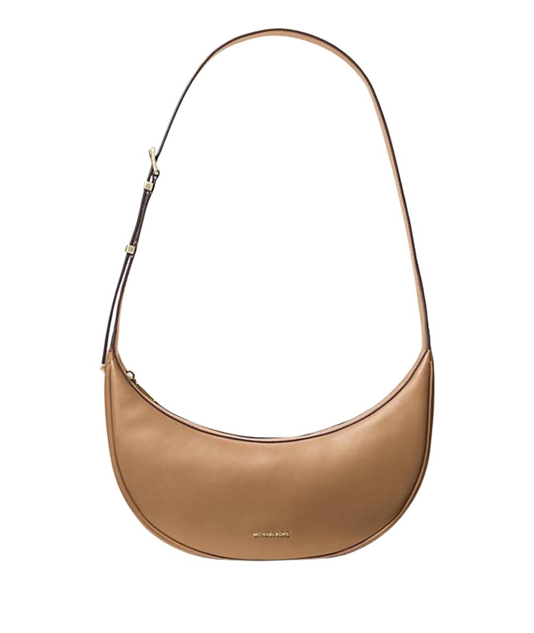 MICHAEL KORS Бежевая кожаная сумка через плечо, фото 1