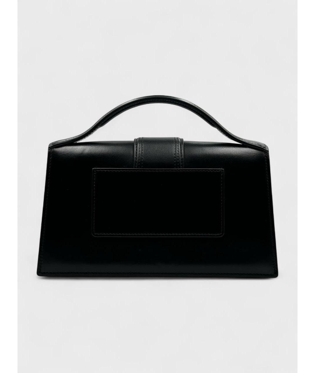 JACQUEMUS Черная кожаная сумка через плечо, фото 3