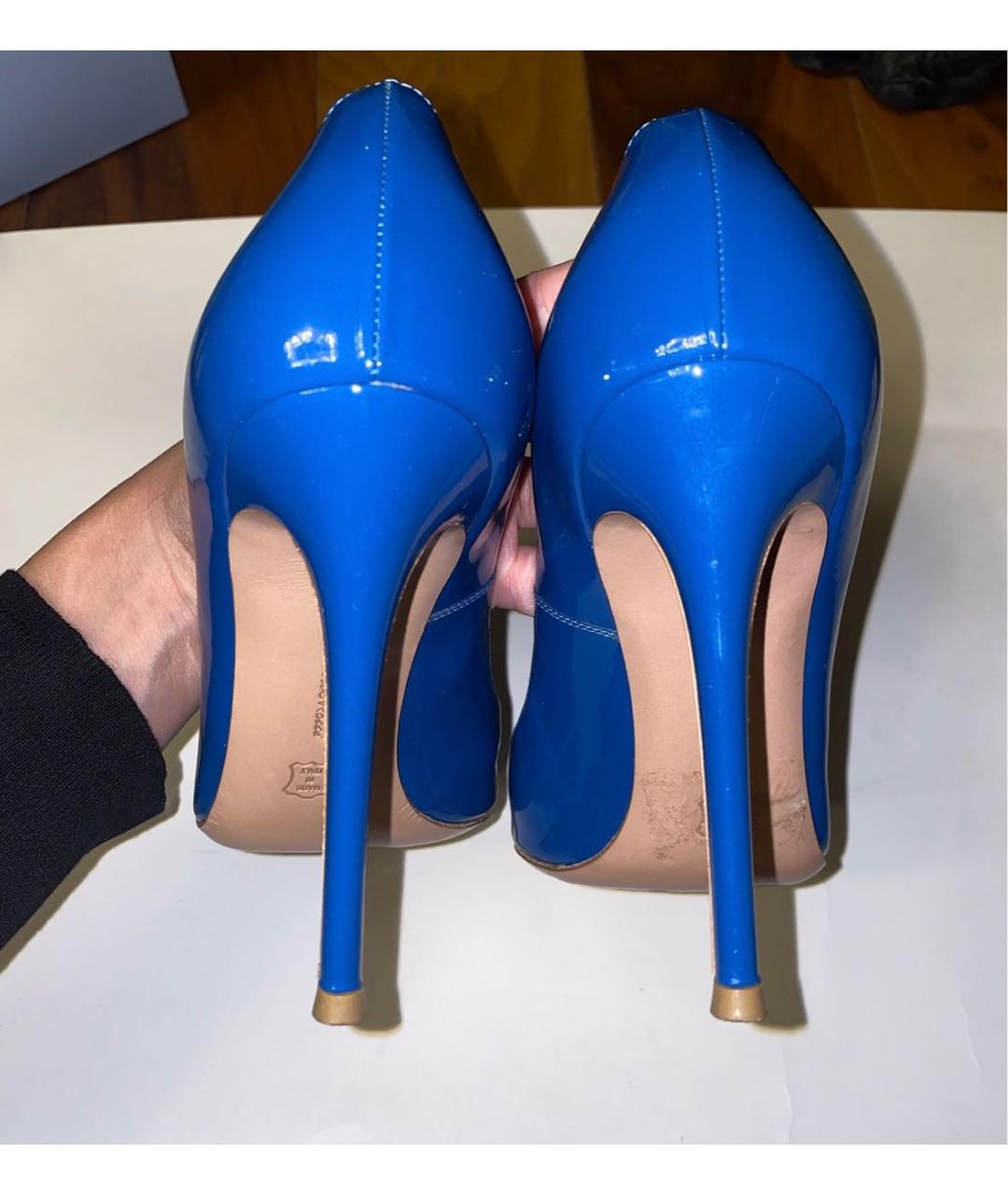 GIANVITO ROSSI Синие туфли из лакированной кожи, фото 2