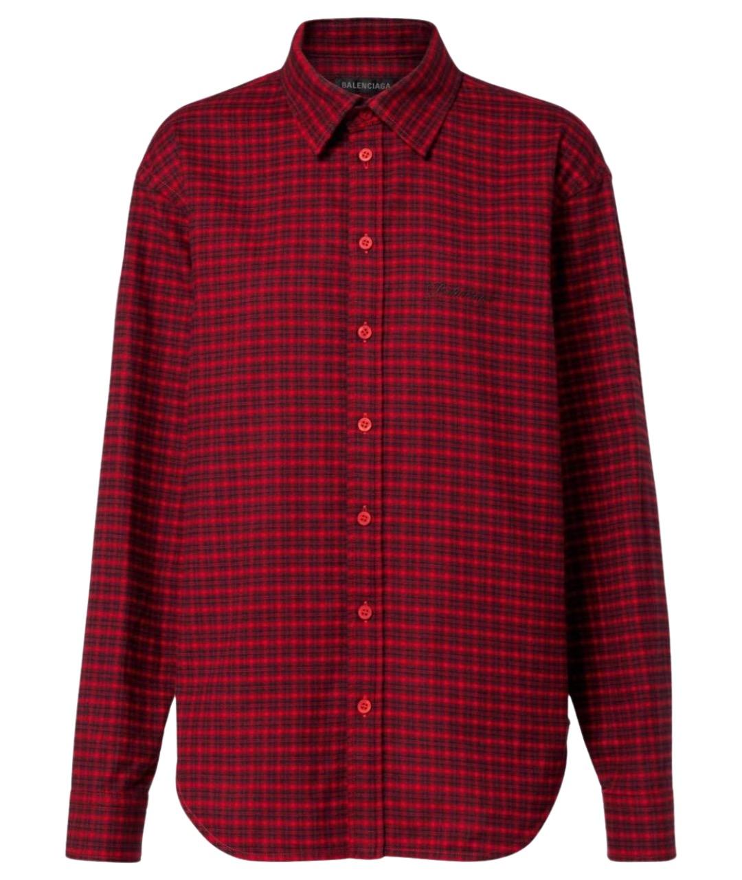 BALENCIAGA Красная хлопковая рубашка, фото 1