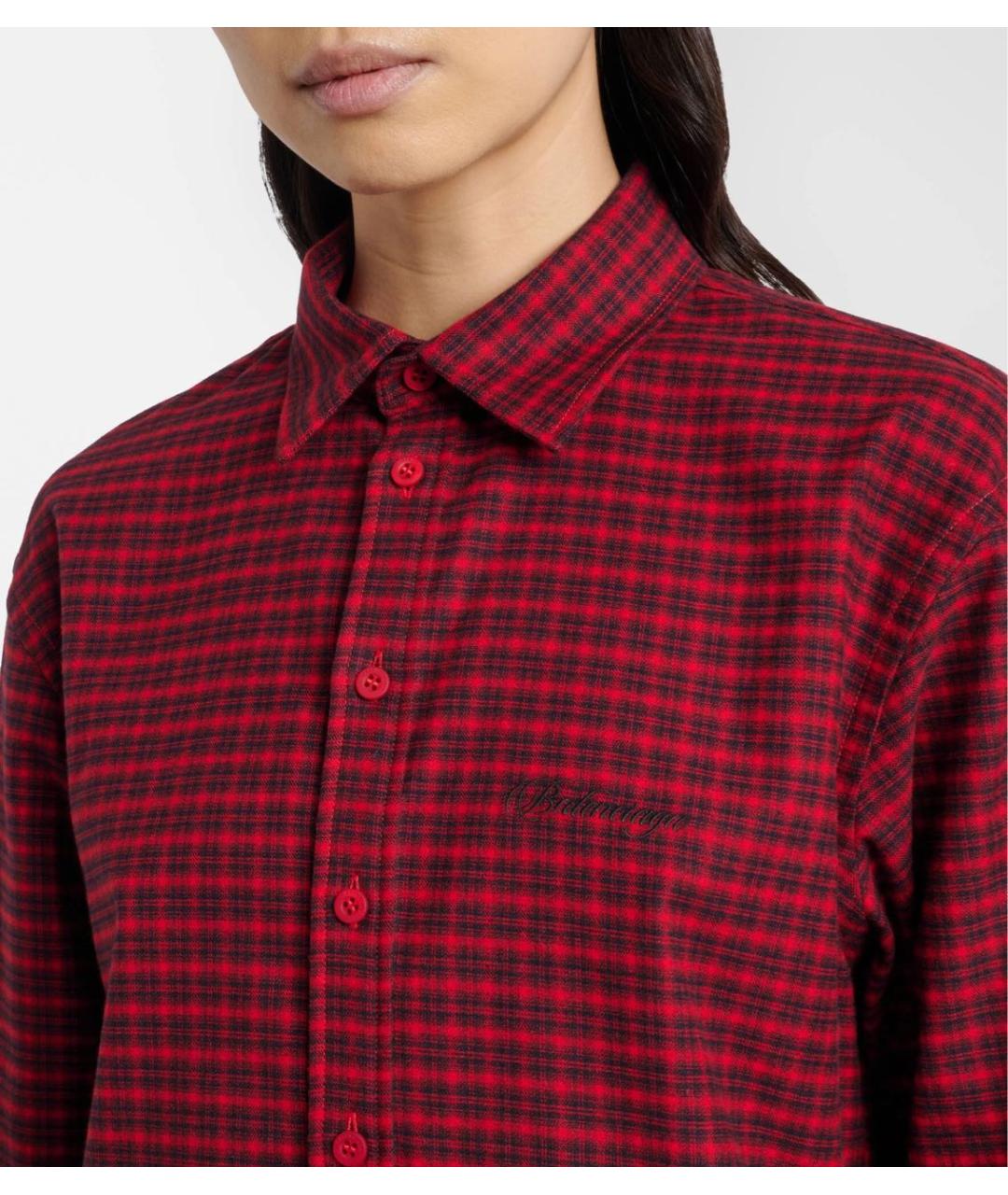BALENCIAGA Красная хлопковая рубашка, фото 3