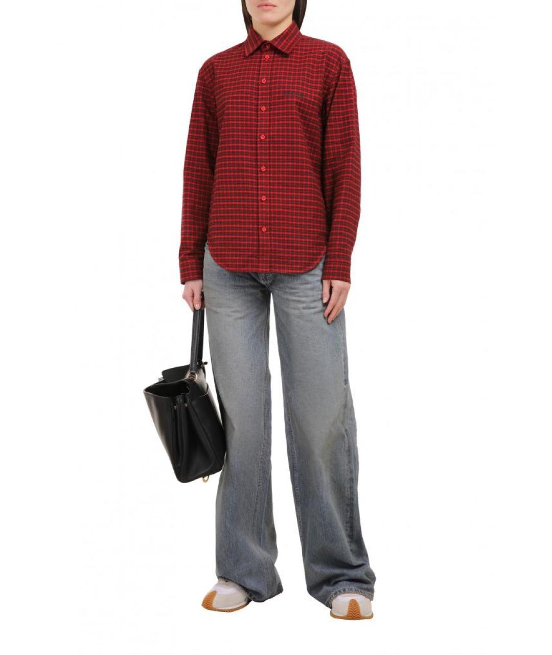 BALENCIAGA Красная хлопковая рубашка, фото 7