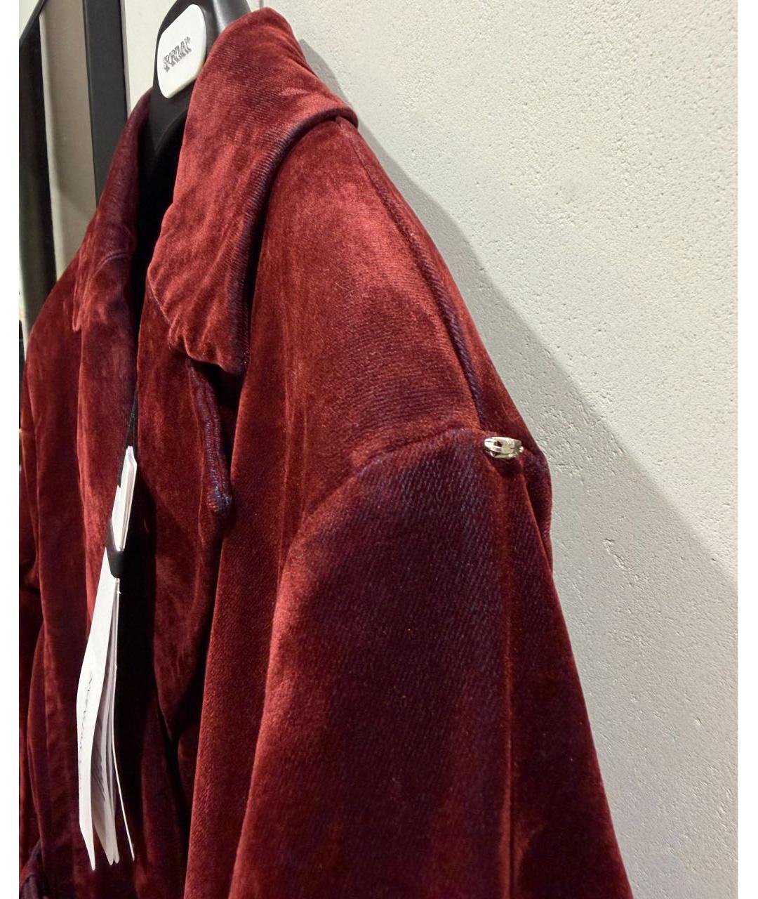 SPORTMAX Бордовый хлопко-эластановый тренч/плащ, фото 8