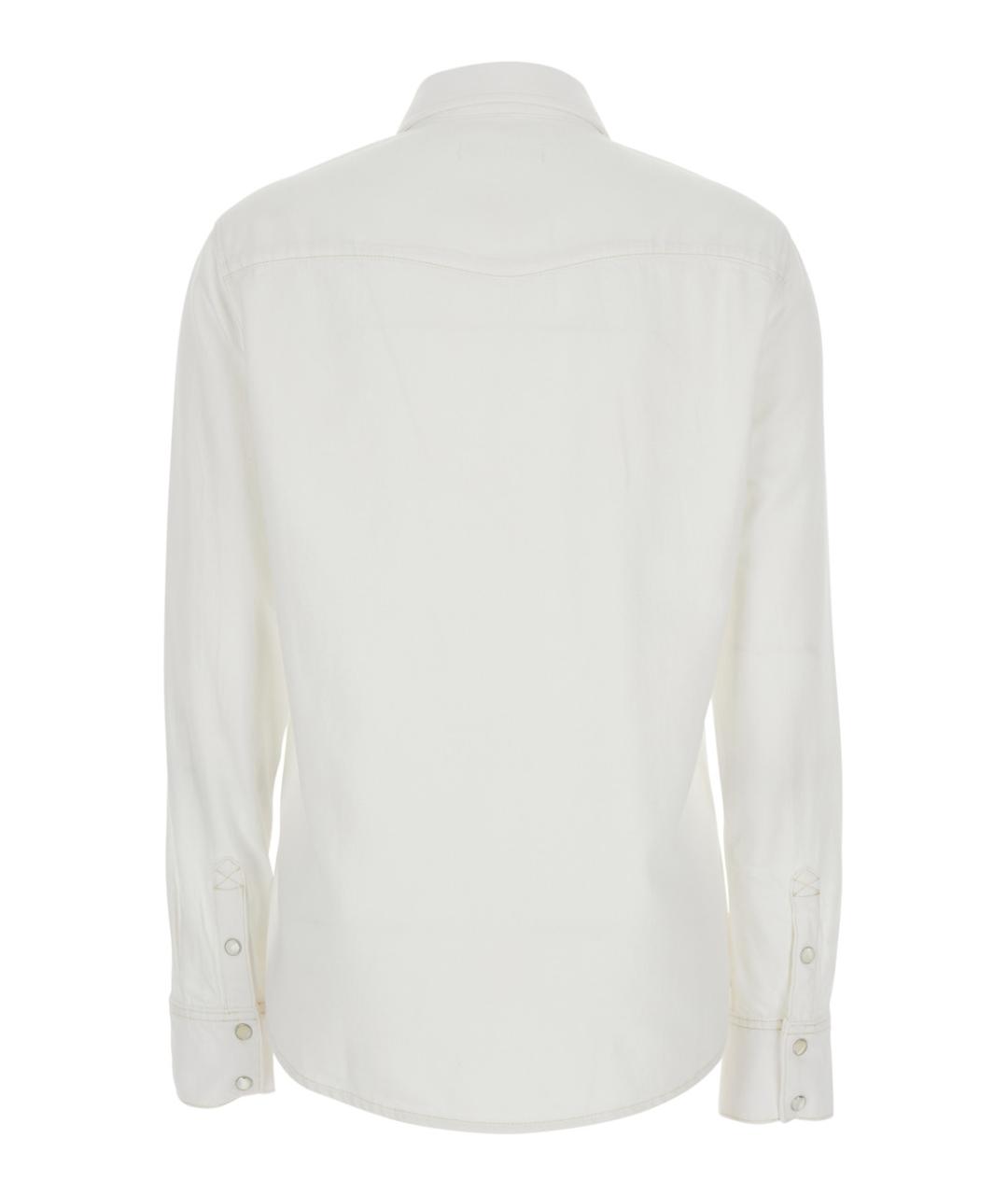 FRAME Белая хлопковая рубашка, фото 2