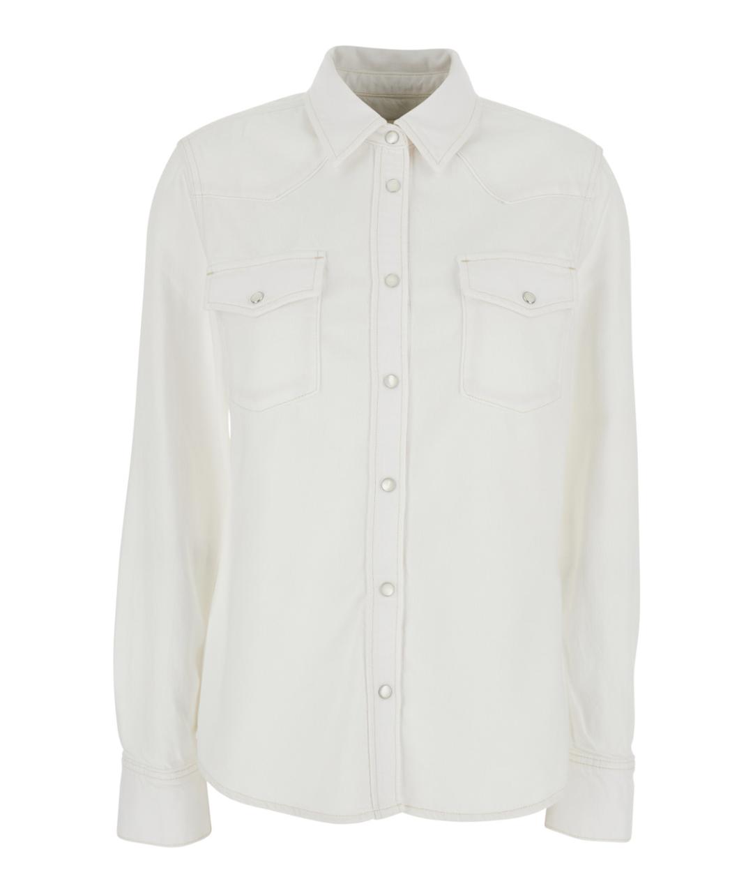 FRAME Белая хлопковая рубашка, фото 1