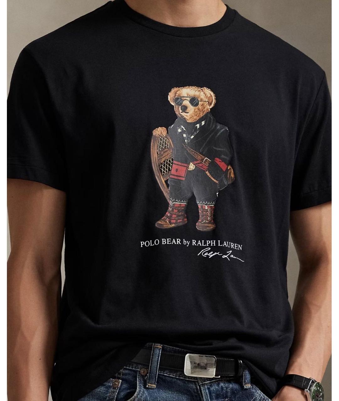 POLO RALPH LAUREN Черная хлопковая футболка, фото 3