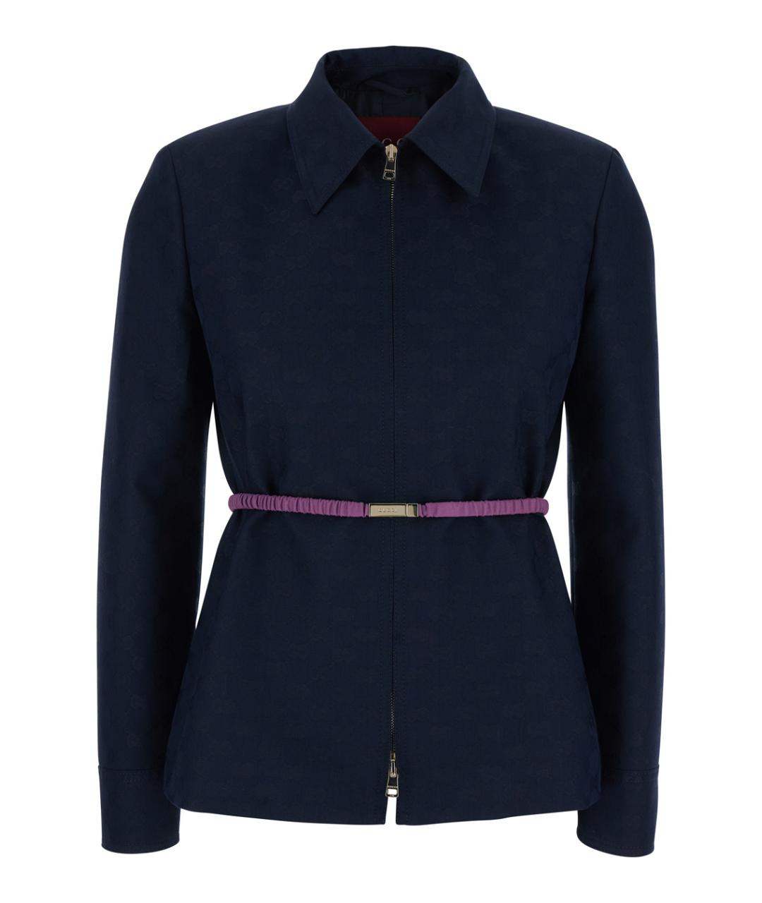 GUCCI Синяя хлопковая куртка, фото 1