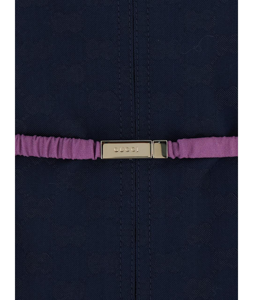 GUCCI Синяя хлопковая куртка, фото 3