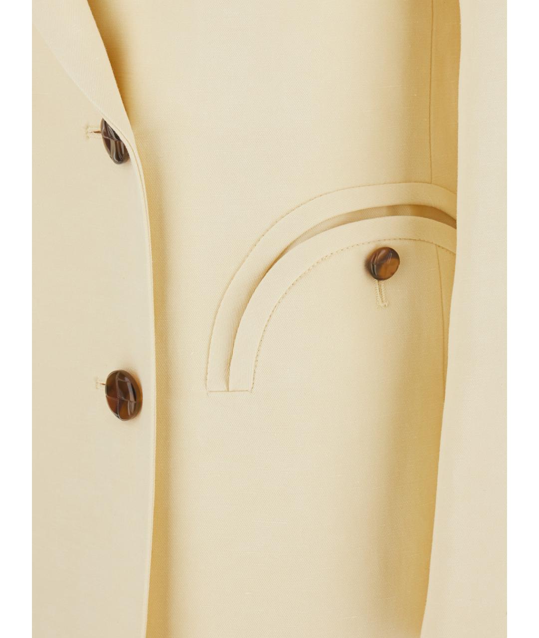 BLAZE MILANO Бежевый льняной жакет/пиджак, фото 3