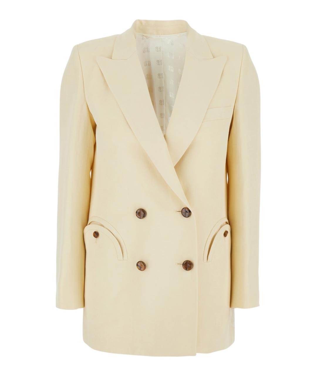 BLAZE MILANO Бежевый льняной жакет/пиджак, фото 1