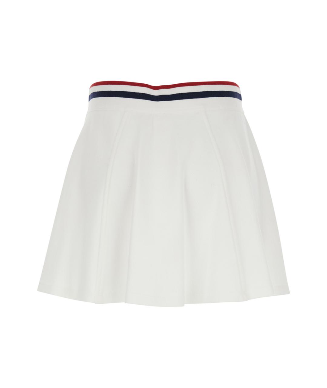 BRUNELLO CUCINELLI Белая хлопковая юбка мини, фото 2