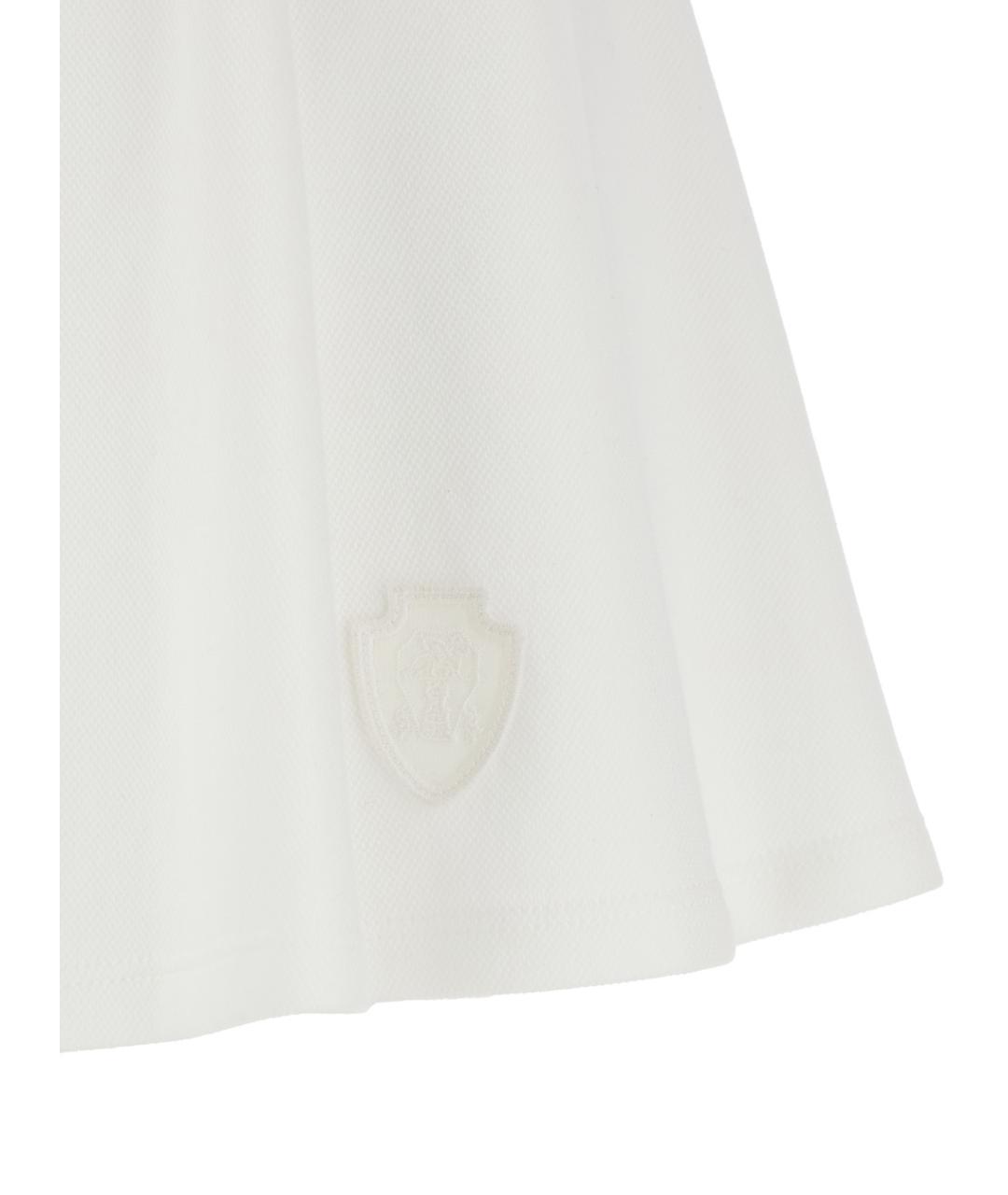 BRUNELLO CUCINELLI Белая хлопковая юбка мини, фото 3