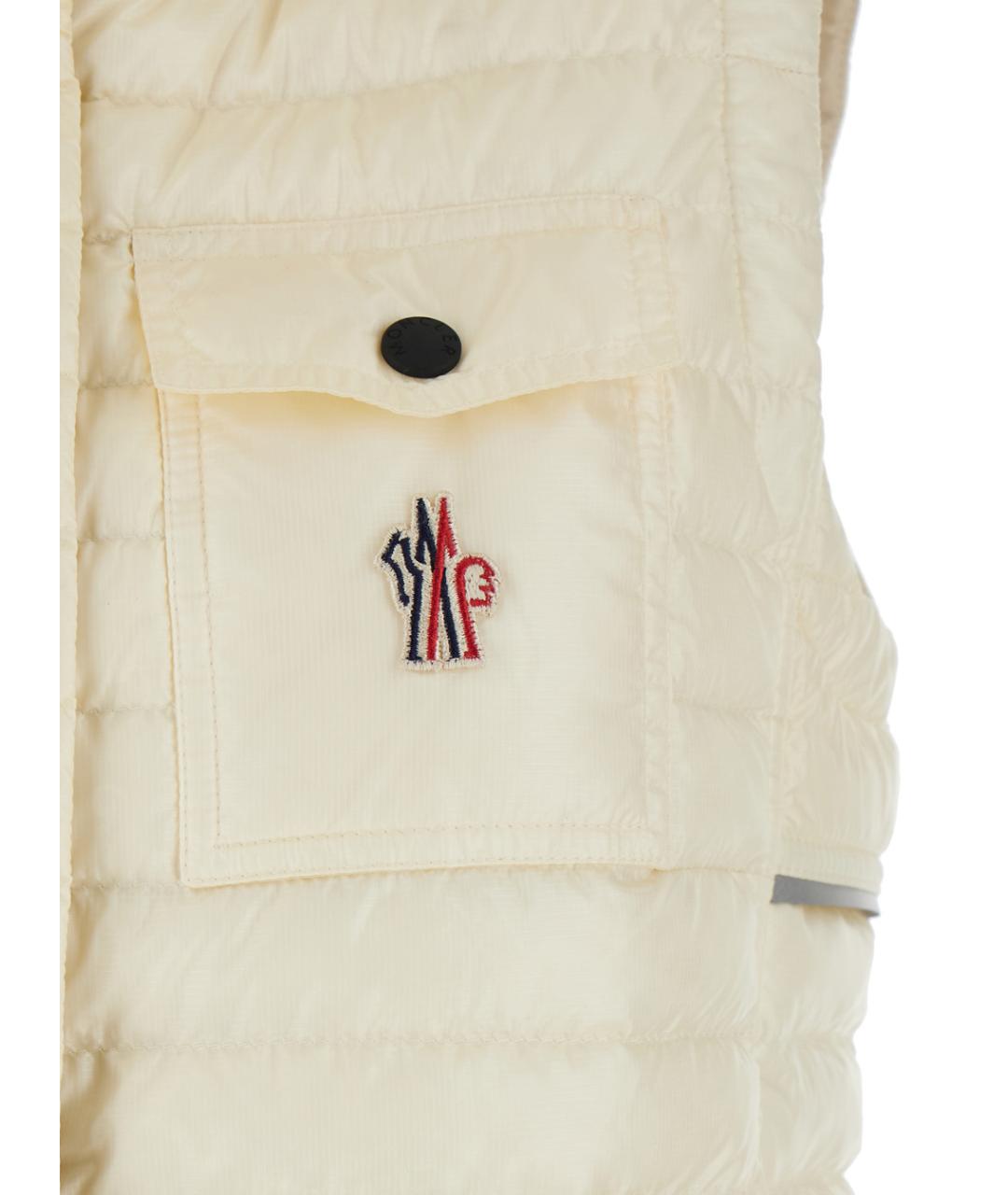 MONCLER GRENOBLE Бежевый полиамидовый жилет, фото 3