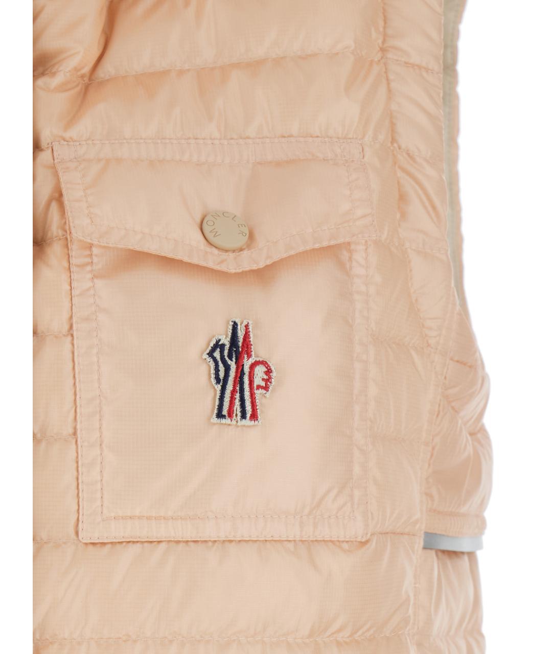 MONCLER GRENOBLE Розовый полиамидовый жилет, фото 3