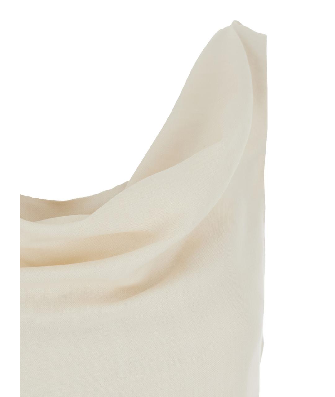 BRUNELLO CUCINELLI Белая вискозная блузы, фото 3