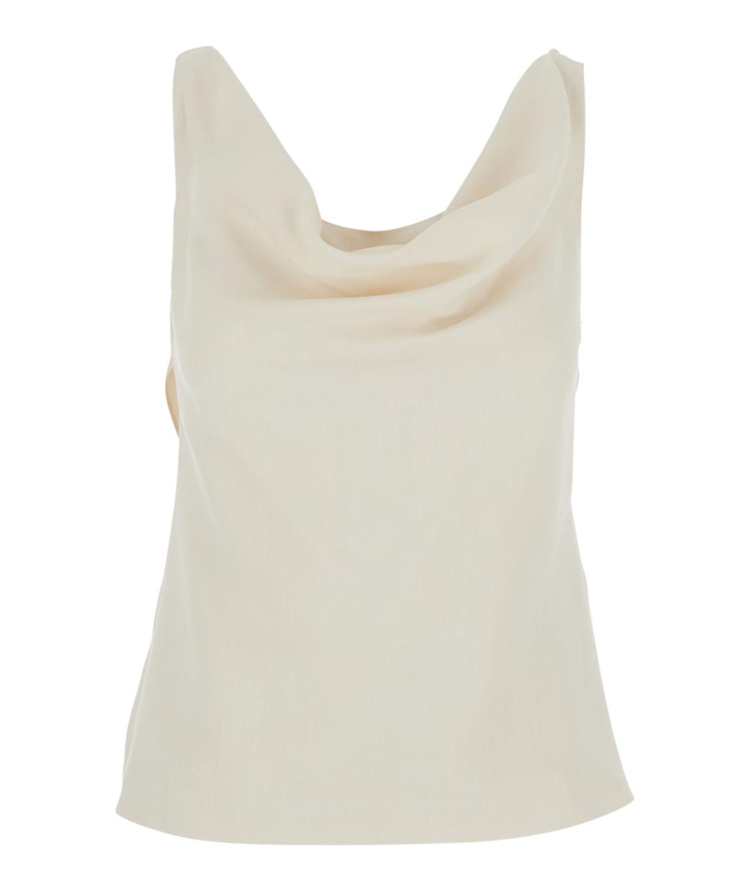 BRUNELLO CUCINELLI Белая вискозная блузы, фото 1