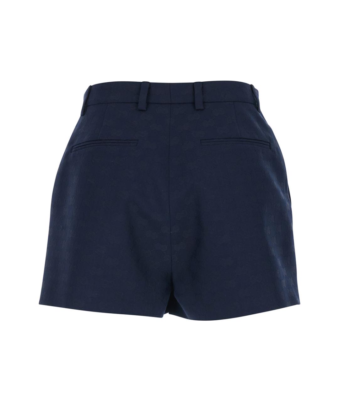 GUCCI Синие хлопковые шорты, фото 2