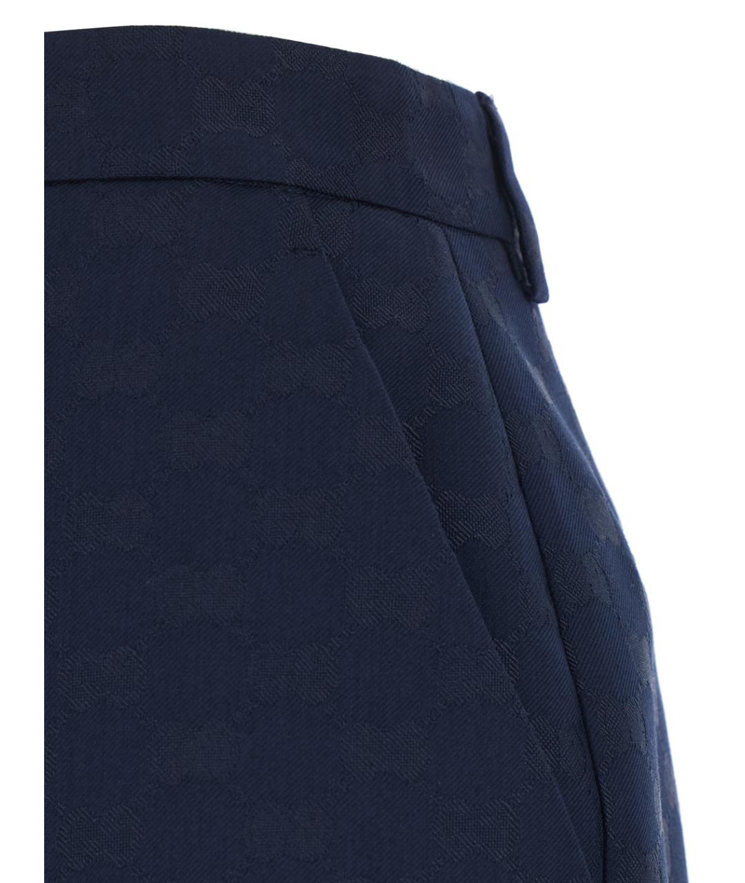 GUCCI Синие хлопковые шорты, фото 3